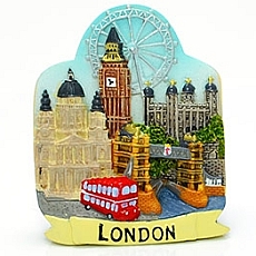 Resin London Collage Magnet