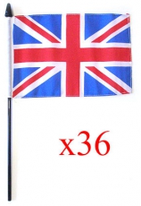 36x Handwaving Union Jack Flags 6 x 9 Bulk Offer