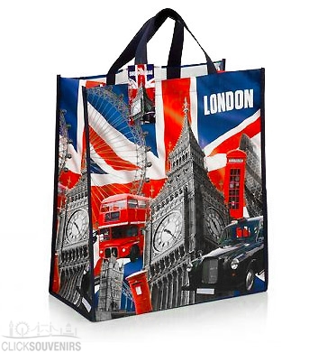 British Capital London Non-Woven Shopping Bag