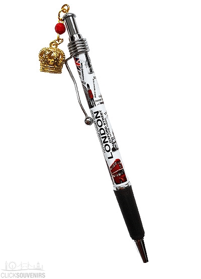 Contemporary London Charm Pen with Crown