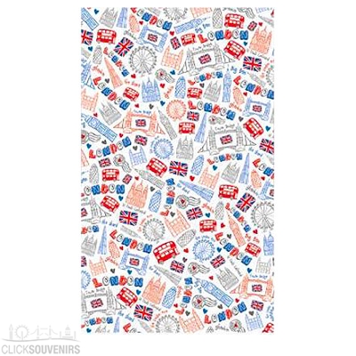 Souvenir London Doodles Tea Towel