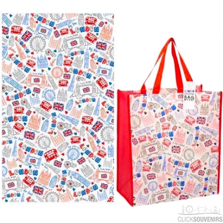 London Souvenir Tea Towel and Shopping Bag