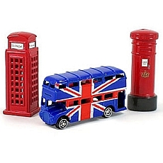 Gift Set of Three Die Cast Metal London Magnets