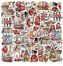 Pack of 30 Vintage London Stickers