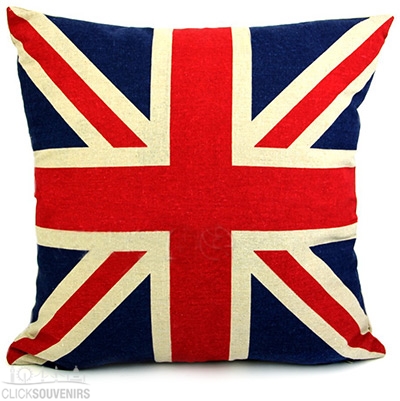 Linen Union Jack Cushion Cover