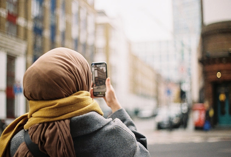 lady in hijab in london