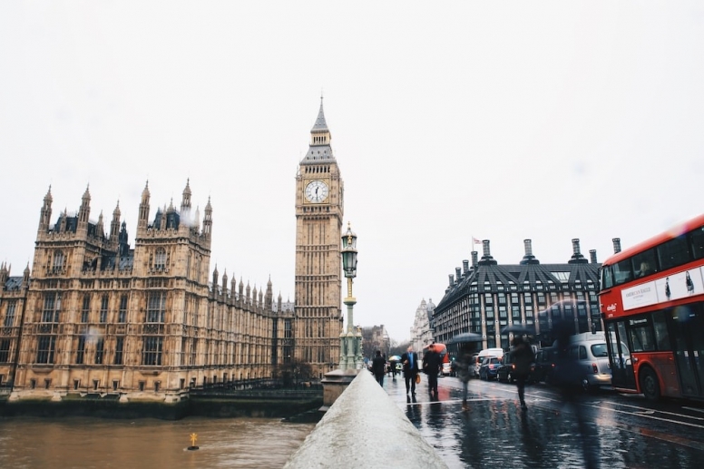 Big Ben, London on a rainy day